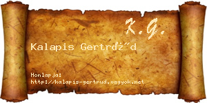 Kalapis Gertrúd névjegykártya